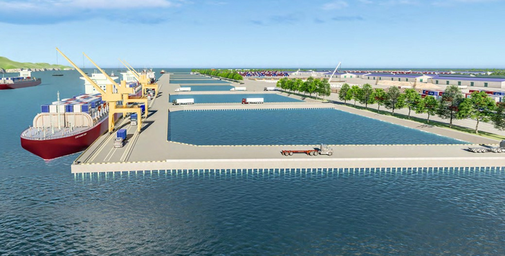 Phối cảnh dự án bến cảng Vạn Ninh - Ảnh: VCG