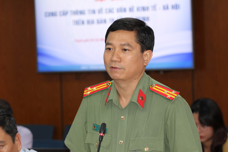 Thượng tá Lê Mạnh Hà - phó Phòng tham mưu, Công an TP.HCM - Ảnh: T.N.