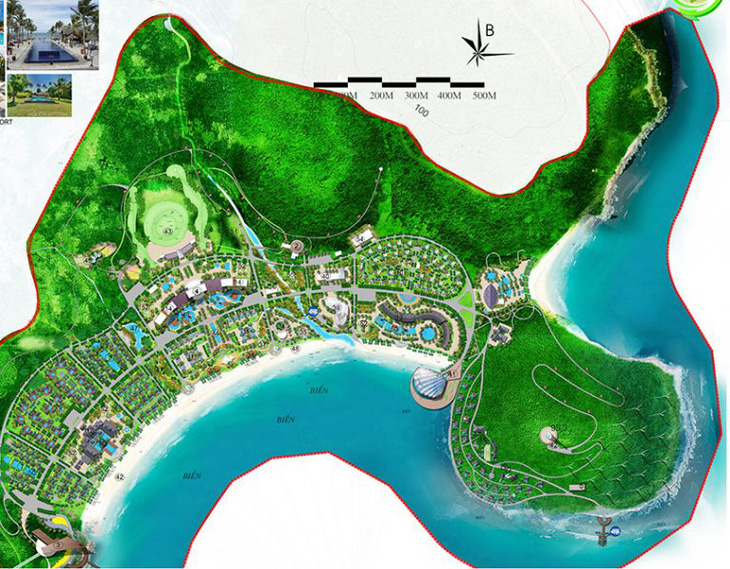 Mô hình siêu dự án nghỉ dưỡng Làng Vân tại TP Đà Nẵng - Ảnh: V.P.
