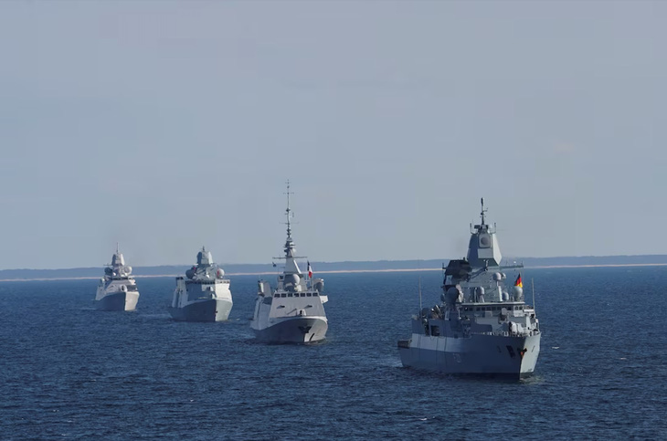 Tổ chức Hiệp ước Bắc Đại Tây Dương (NATO) tổ chức tập trận lớn tại biển Baltic ngày 18-9-2023 - Ảnh: REUTERS