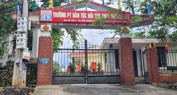 Trường Phổ thông dân tộc nội trú THCS Mường Lát, Thanh Hóa - nơi xảy ra vụ việc - Ảnh: HÀ ĐỒNG