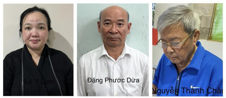 Các bị can Lê Y Linh, Đặng Phước Dừa, Nguyễn Thành Châu - Ảnh: Bộ Công an