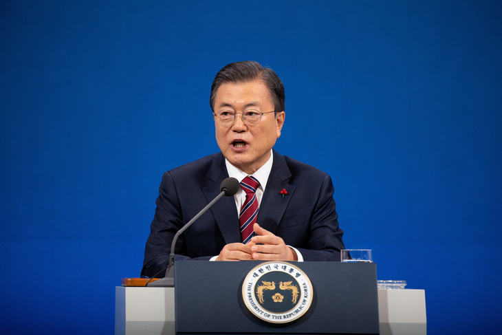 Cựu tổng thống Hàn Quốc Moon Jae In - Ảnh: REUTERS