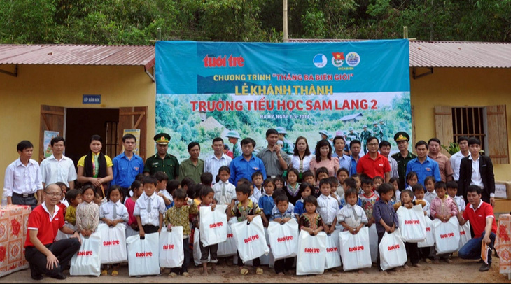 Trường Sam Lang do báo Tuổi Trẻ xây tặng trong dịp khánh thành hồi tháng 5-2014 - Ảnh: L.Đ.DỤC