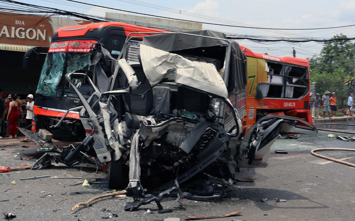 Bắt lái xe đầu kéo gây tai nạn liên hoàn ở Bình Phước khiến nhiều người thương vong