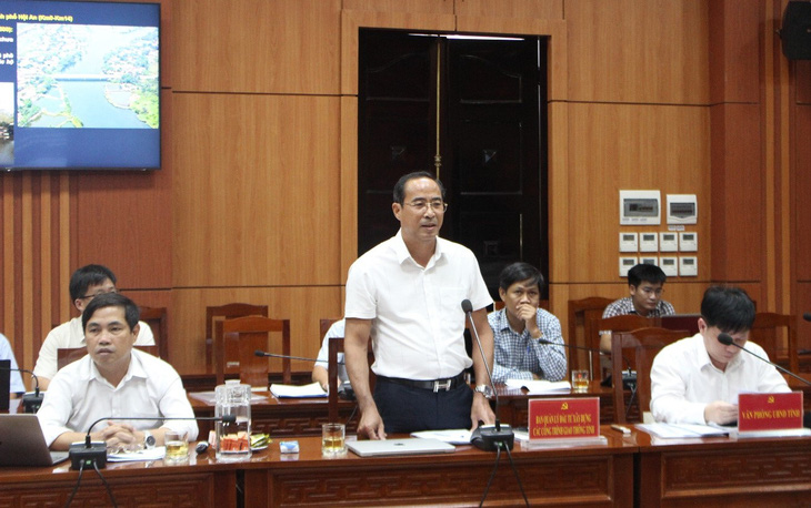 Ông Nguyễn Thanh Tâm cho biết phối hợp với UBND TP Hội An và TX Điện Bàn giải quyết vướng mắc về giải phóng mặt bằng - Ảnh: Q.Hà