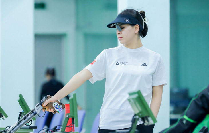 Thành tích của nữ xạ thủ Trịnh Thu Vinh có khả năng tiến vào chung kết tại Olympic 2024 - Ảnh: BÙI LƯỢNG