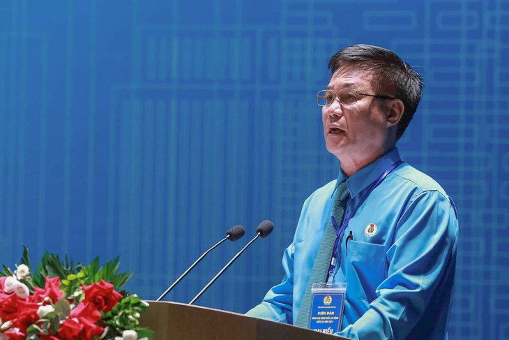 Ông Đặng Tuấn Tú - chủ tịch công đoàn cơ sở Công ty TNHH Changshin Việt Nam (vốn Hàn Quốc) - Ảnh: HẢI NGUYỄN