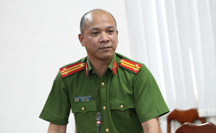 Trung tá Nguyễn Thành Hưng, trưởng Phòng Cảnh sát hình sự - Ảnh: MINH HÒA