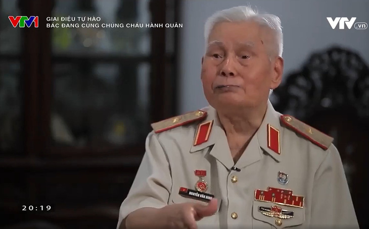 Thiếu tướng Nguyễn Văn Ninh kể chuyện bác đến thăm Trường Văn hóa quân đội - Ảnh chụp màn hình
