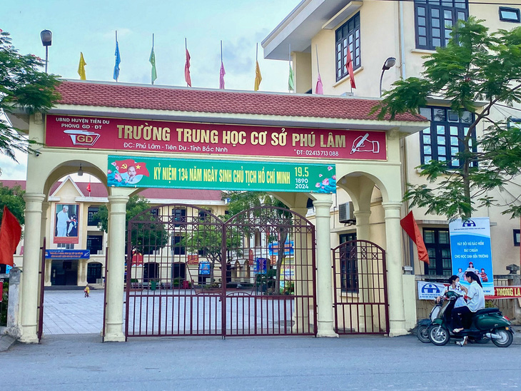 Trường THCS Phú Lâm, huyện Tiên Du, tỉnh Bắc Ninh - Ảnh: T.S.