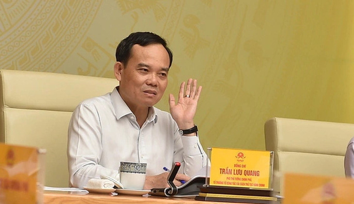 Phó thủ tướng Trần Lưu Quang chủ trì cuộc họp - Ảnh: VGP