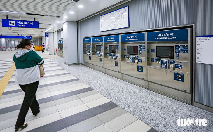 Nhà ga Bến Thành (thuộc tuyến metro số 1) đã xây dựng hoàn thành, khang trang - Ảnh: CHÂU TUẤN