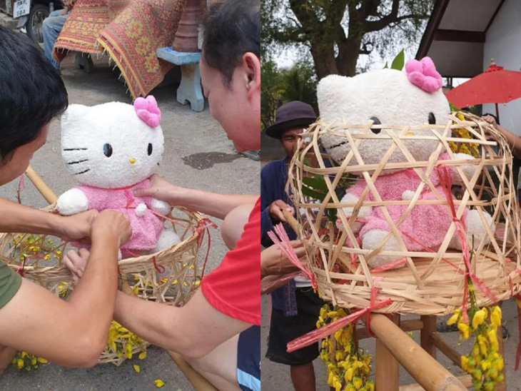 Mèo Kitty trong một lễ hội cầu mưa năm 2019 - Ảnh: TNews