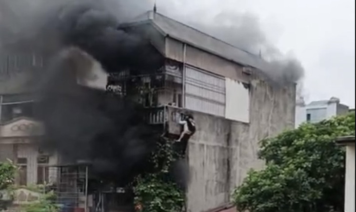 Hiện trường vụ cháy nhà trọ tại Hà Nội sáng 30-5 - Ảnh: Công an cung cấp