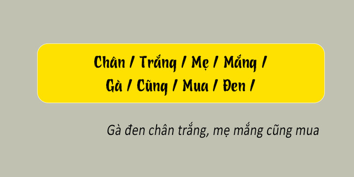 Thử tài tiếng Việt: Sắp xếp các từ sau thành câu có nghĩa (P106)- Ảnh 2.