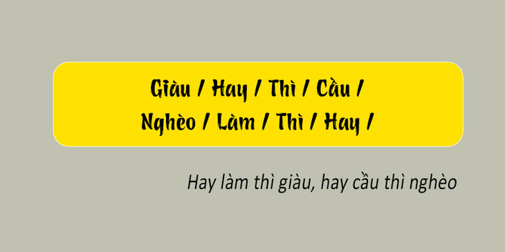 Thử tài tiếng Việt: Sắp xếp các từ sau thành câu có nghĩa (P107)- Ảnh 2.