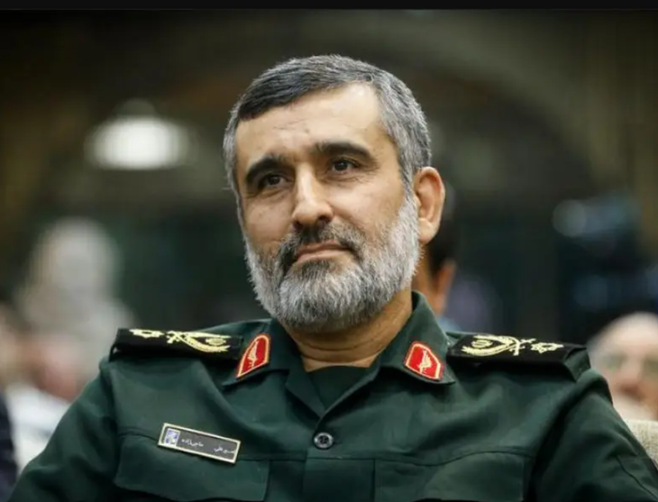 Tướng Amirali Hajizadeh của Lực lượng Hàng không Vũ trụ thuộc IRGC - Ảnh: IRAN INTERNATIONAL