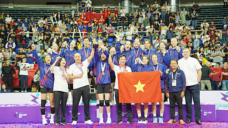 Tuyển nữ Việt Nam sẽ hướng đến FIVB Challenger Cup sau chức vô địch AVC Challenge Cup - Ảnh: BCVN