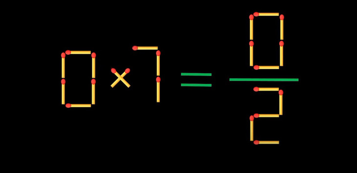 Thử tài IQ: Di chuyển một que diêm để 8x1=0/2 thành phép tính đúng- Ảnh 2.