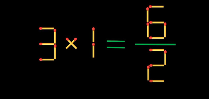 Thử tài IQ: Di chuyển một que diêm để 9x1=5/2 thành phép tính đúng- Ảnh 2.