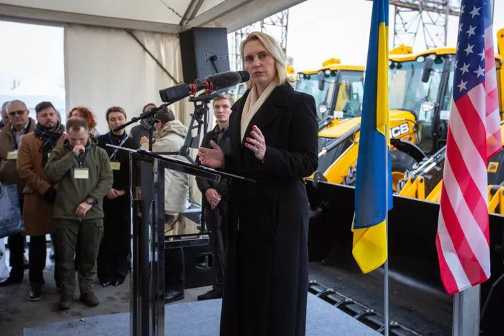 Đại sứ Mỹ tại Ukraine Bridget Brink - Ảnh: GLOBAL TIMES UKRAINE