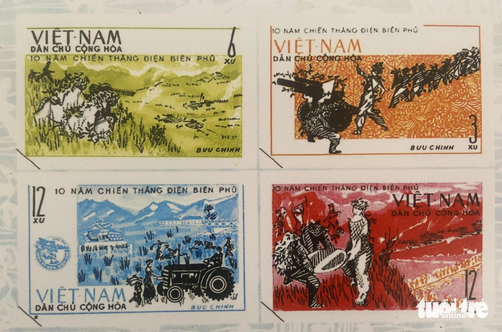 Bộ tem kỷ niệm 10 năm Chiến thắng Điện Biên Phủ 