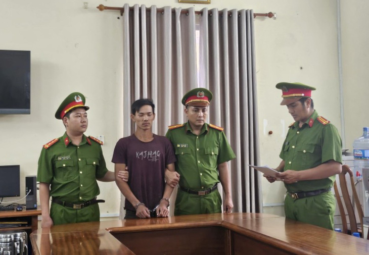 Nguyễn Thanh Tâm lúc bị bắt - Ảnh: Công an cung cấp