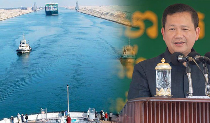 Chính quyền Campuchia kiên quyết xây dựng kênh đào Phù Nam Techo, cho rằng dự án này có lợi cho người dân - Ảnh: Khmer Times