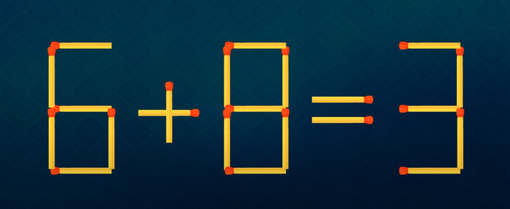 Thử tài IQ: Di chuyển một que diêm để 47+5=8 thành phép tính đúng- Ảnh 5.