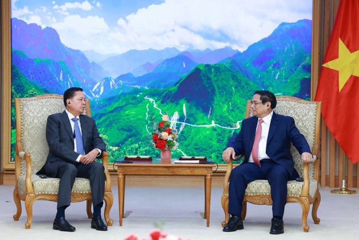 Phó thủ tướng Campuchia Neth Savoeun khẳng định Campuchia coi trọng thúc đẩy quan hệ với Việt Nam, coi sự đoàn kết là thắng lợi chung của hai nước - Ảnh: VGP