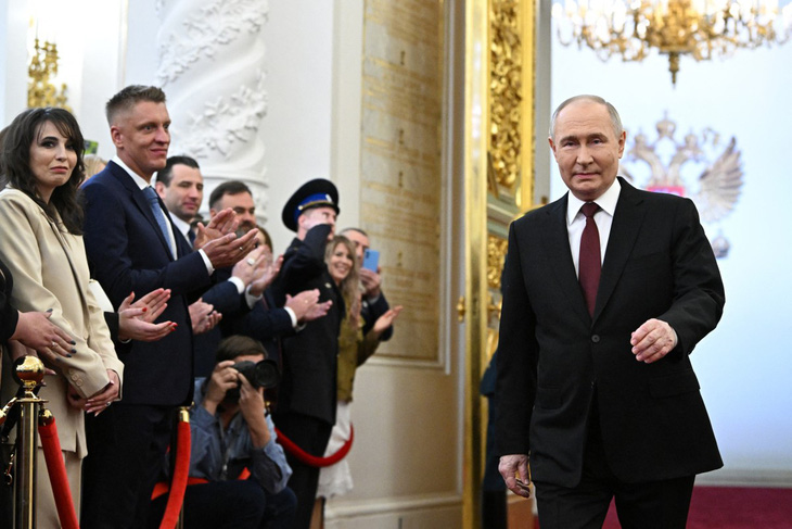 Tổng thống Putin trong lễ nhậm chức ở Điện Kremlin ngày 7-5 - Ảnh: SPUTNIK