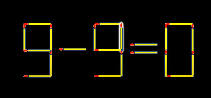 Thử tài IQ: Di chuyển một que diêm để 9+5=0 thành phép tính đúng- Ảnh 2.