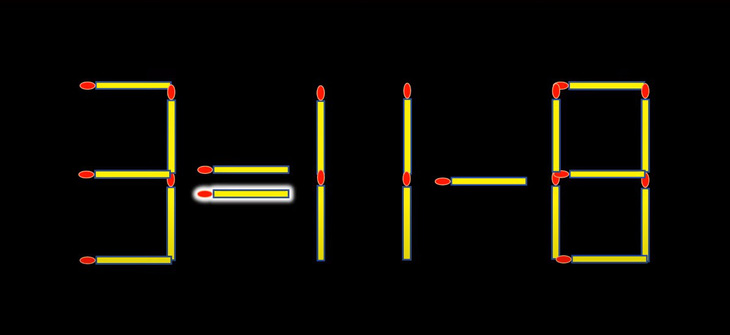 Thử tài IQ: Di chuyển một que diêm để 3-11=8 thành phép tính đúng- Ảnh 2.