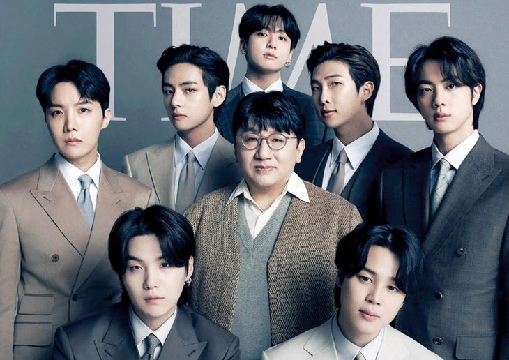 BTS và chủ tịch Bang Si Hyuk - Ảnh: TIME