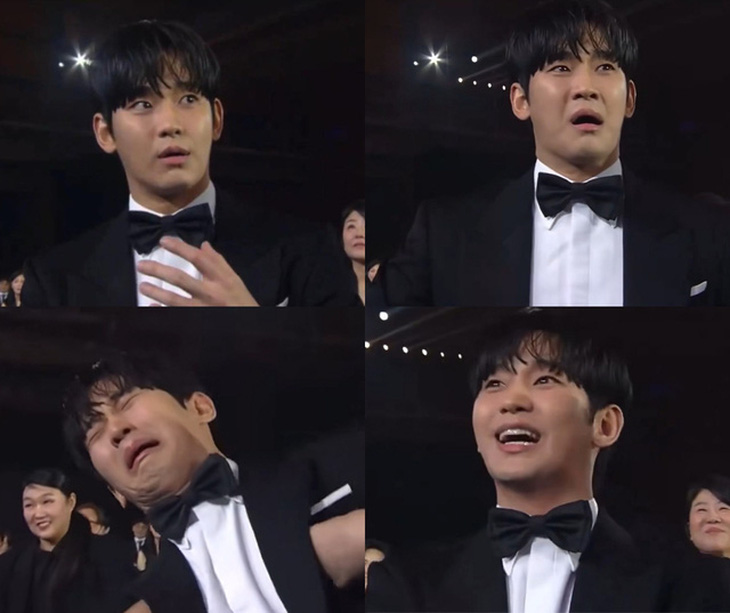 百想2024でキム・スヒョンが泣いたふりをした瞬間がソーシャルメディアのミームになった – 写真: JTBC