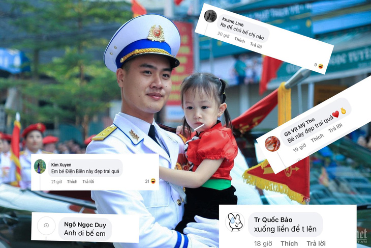Cư dân mạng bình luận hài hước trong bức ảnh của chiến sĩ và "em bé Điện Biên"