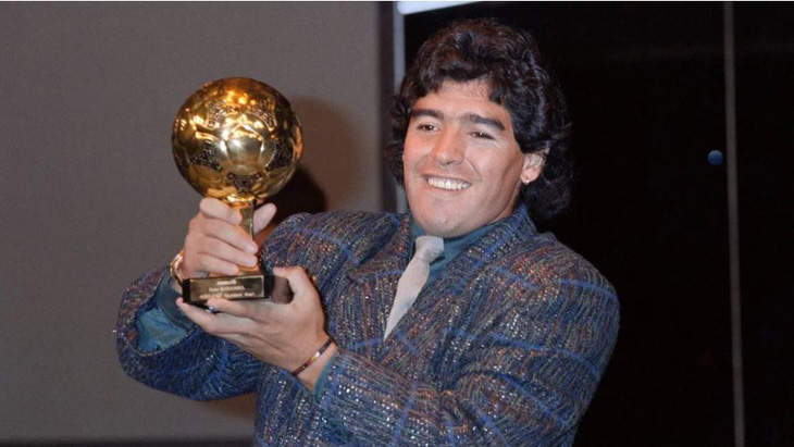 Quả bóng vàng mà Maradona nhận được sau màn trình diễn xuất sắc ở World Cup 1986 - Ảnh: Getty