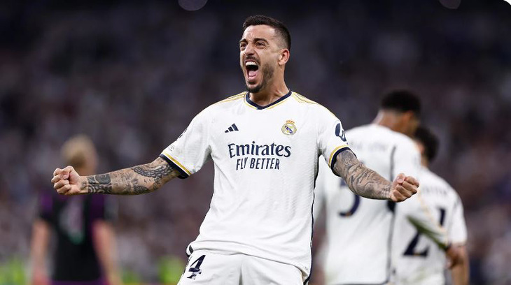 Joselu sắm vai người hùng đưa Real Madrid vào chung kết - Ảnh: Reuters