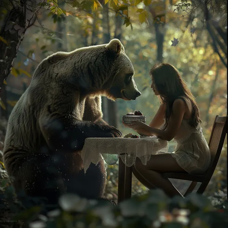 Nhiều người dùng nữ cho rằng khi gặp gấu, họ biết mối nguy hiểm là gì, còn với đàn ông thì... thua - Ảnh: Trey Hamilton·Follow
