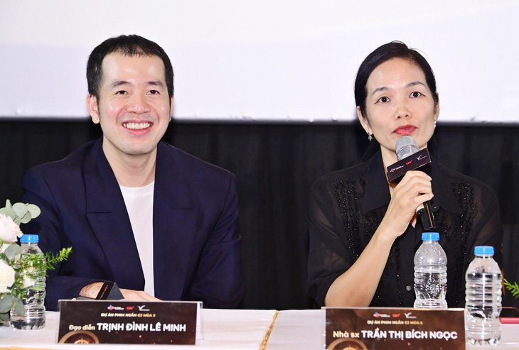 Hai gương mặt quen thuộc của Hội đồng thẩm định Dự án phim ngắn CJ là nhà sản xuất Trần Thị Bích Ngọc và đạo diễn Trịnh Đình Lê Minh - Ảnh: BTC