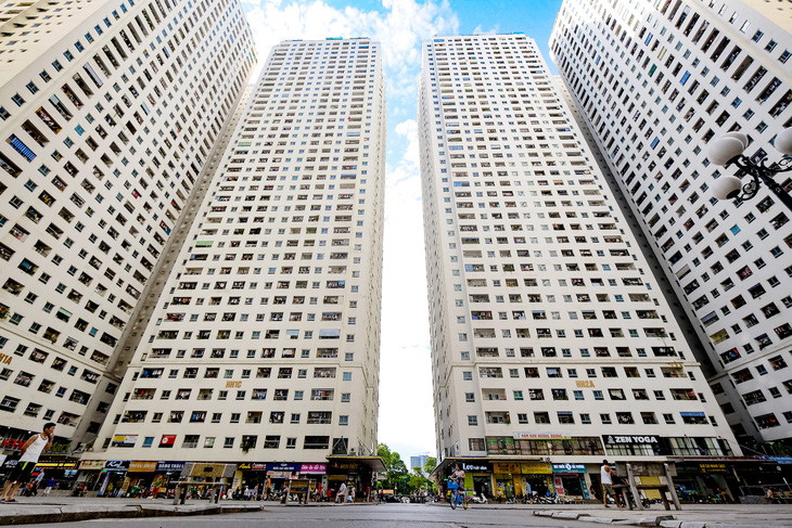 Tổ hợp chung cư HH Linh Đàm (Hoàng Mai, Hà Nội) của Tập đoàn Mường Thanh với 12 tòa nhà cao 41 tầng, có sức chứa hơn 3 vạn dân - Ảnh: NAM TRẦN