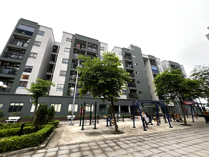 Dự án nhà ở xã hội Mê Linh do Tổng công ty HUD xây dựng tại Hà Nội - Ảnh: NAM TRẦN