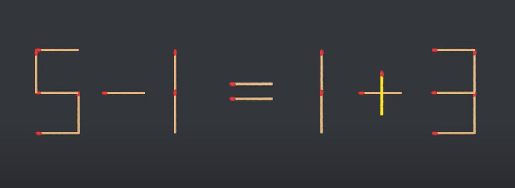 Thử tài IQ: Di chuyển một que diêm để 1+4=5-8 thành phép tính đúng- Ảnh 6.