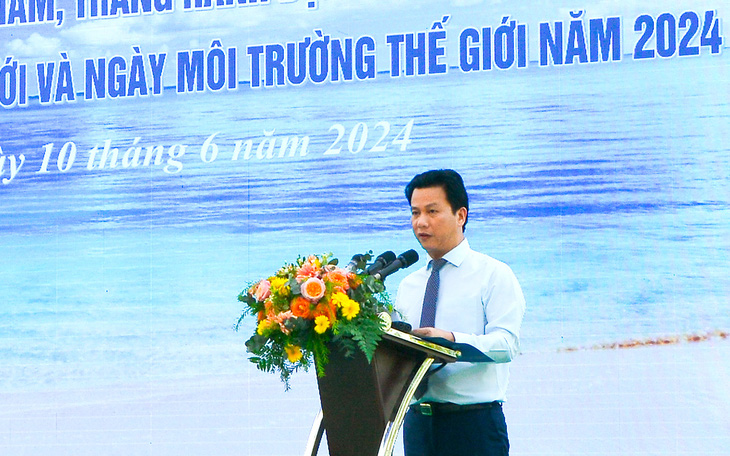Bộ trưởng Bộ Tài nguyên và Môi trường Đặng Quốc Khánh phát động Tuần lễ biển và hải đảo Việt Nam, Tháng hành động vì môi trường năm 2024 - Ảnh: VIÊN PHONG