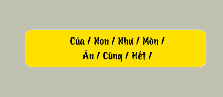 Thử tài tiếng Việt: Sắp xếp các từ sau thành câu có nghĩa (P115)- Ảnh 1.