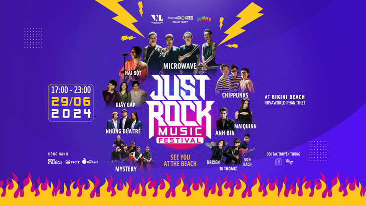 Just Rock Festival sẽ mang đến đêm nhạc bùng nổ với đa dạng thể loại, từ Rock, EDM, Hiphop, R&B,….