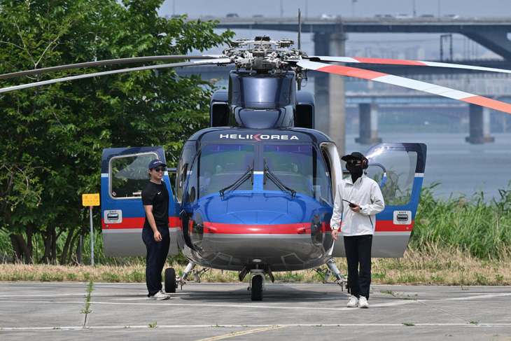 Dịch vụ hàng không trong đô thị bằng trực thăng của Công ty Moviation (Hàn Quốc) - Ảnh: AFP