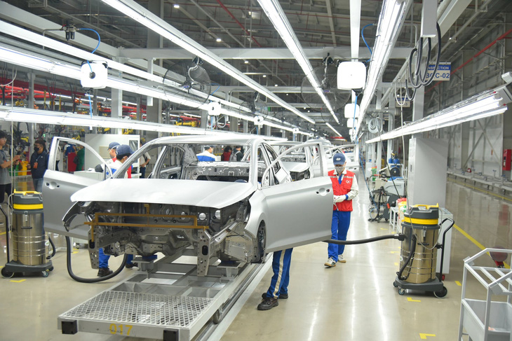 Bên trong nhà máy lắp ráp ô tô Hyundai tại Ninh Bình - Ảnh: Hyundai