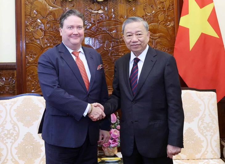 Chủ tịch nước Tô Lâm tiếp Đại sứ Mỹ tại Việt Nam Marc Knapper - Ảnh: TTXVN